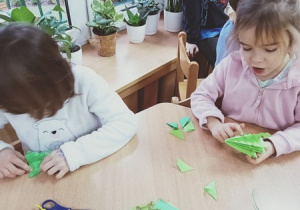 Choinka wykonana techniką origami